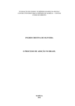 INGRID CRISTINA DE OLIVEIRA O PROCESSO DE ADO&Ccedil;&Atilde;O NO