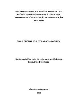 Sentidos do Exerc&iacute;cio da Lideran&ccedil;a por Mulheres Executivas