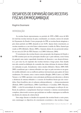 desafios de expans&atilde;o das receitas fiscais em mo&ccedil;ambique