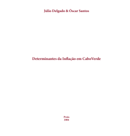 Determinantes da Infla&ccedil;&atilde;o em CaboVerde