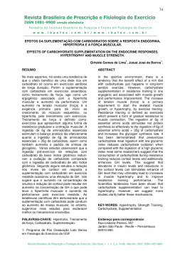 Revista Brasileira de Prescri&ccedil;&atilde;o e Fisiologia do Exerc&iacute;cio