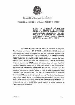 Termo de Acordo de Coopera&ccedil;&atilde;o T&eacute;cnica n&ordm; 84/2010