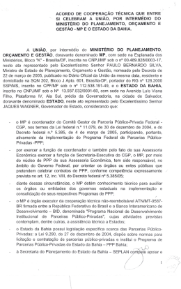 Acordo de Coopera&ccedil;&atilde;o T&eacute;cnica - Sefaz BA