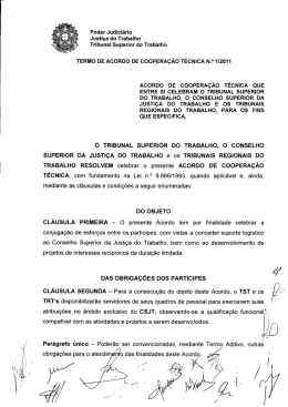 AcoRDo DE cooPERA&Ccedil;&Atilde;o T&Eacute;cNIcA QUE