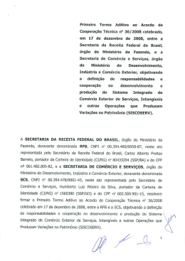 Primeiro Termo Aditivo ao Acordo de Cooperação Técnica ng 36