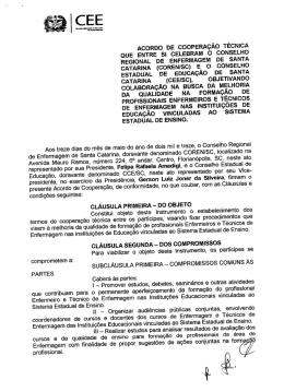 AcoRDO DE cooPERA&ccedil;&Atilde;O TEcNIcA