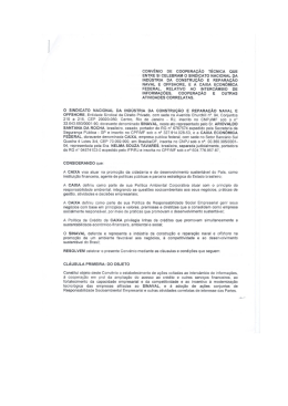 CAIXA – Convênio de Cooperação Técnica