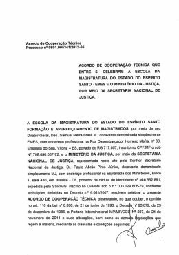 acordo de coopera&ccedil;&atilde;o t&eacute;cnica que entre si celebram a emes e o