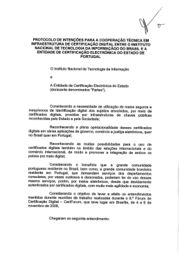 PROTOCOLO DE INTEN&ccedil;&otilde;Es PARA A cOOPERA&ccedil;&Atilde;O T&Eacute;CNICA EIvI