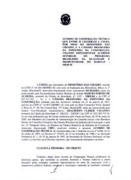 ACORDO DE cooPERAÇÃo TECNICA - Sinduscon-MG