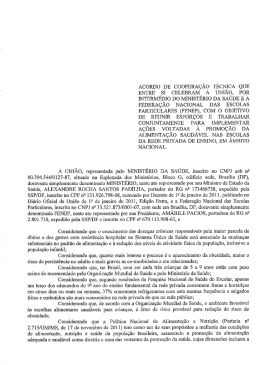 ACORDO DE COOPERA&Ccedil;&Atilde;O TECNICA QUE