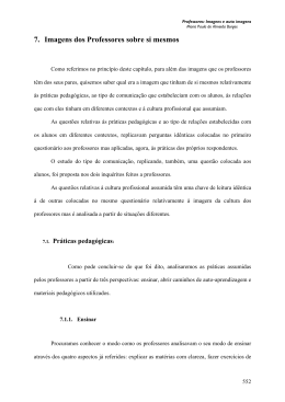 7. Imagens dos Professores sobre si mesmos