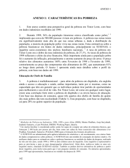 ANEXO 1: CARACTERÍSTICAS DA POBREZA