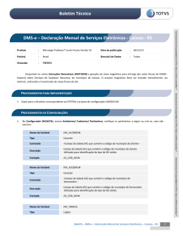 Declara&ccedil;&atilde;o Mensal de Servi&ccedil;os Eletr&ocirc;nicos - Canoas - RS