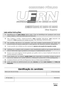 Quest&atilde;o Discursiva 1 - Comperve