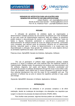 Gerador de Artefatos para Publicacoes Web