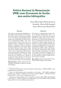 PNH - Gest&atilde;o da Sa&uacute;de P&uacute;blica