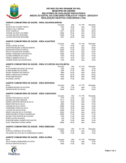 Anexo - Relat&oacute;rio de Avalia&ccedil;&atilde;o Psicologica