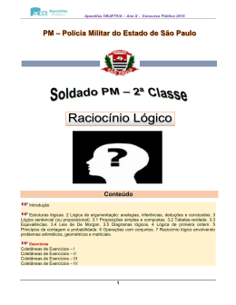 Racioc&iacute;nio L&oacute;gico - Apostilas Para Concursos P&uacute;blicos
