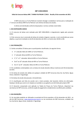 1 IMP CONCURSOS Edital do Concurso Bolsas IMP / TURMA