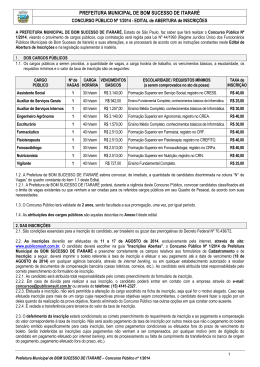 prefeitura municipal de bom sucesso de itarar&eacute;