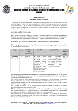 Efetuar - Conselho Regional de Farm&aacute;cia de Mato