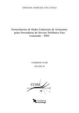 Fornecimento de Dados Cadastrais de Assinantes pelas
