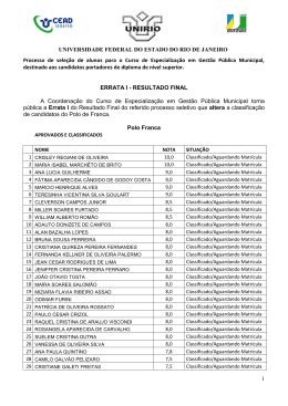 Errata I do Resultado Final GPM