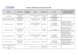 Armaz&eacute;ns de Medicamentos Autorizados pela DRS