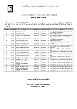 decisao dos recursos interpostos contra as notas das provas