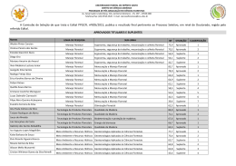 Homologa&ccedil;&atilde;o Resultado Final