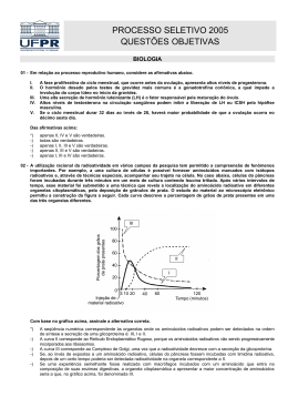 PROCESSO SELETIVO 2005 QUEST&Otilde;ES OBJETIVAS - NC