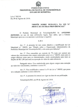 prefeitura municipal de teixeiropolis estado de rondonia