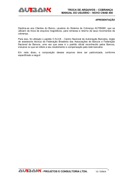 - PROJETOS E CONSULTORIA LTDA. TROCA DE ARQUIVOS