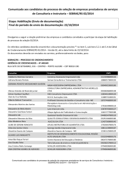 Comunicado habilita&ccedil;&atilde;o - Envio Docs