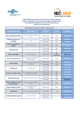 Resultado Final Avalia&ccedil;&atilde;o de Habilidades