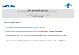 Resultado do Processo de Credenciamento