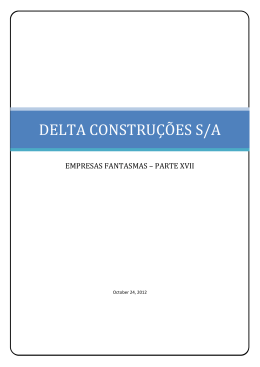 DELTA CONSTRU&Ccedil;&Otilde;ES S/A