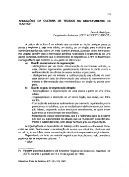 aplica&ccedil;&otilde;es da cultura de tecidos no melhoramento de plantas