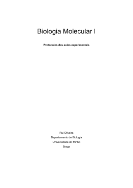 Protocolos das aulas experimentais de BMolecular