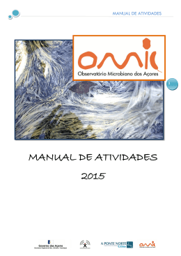 MANUAL DE ATIVIDADES 2015