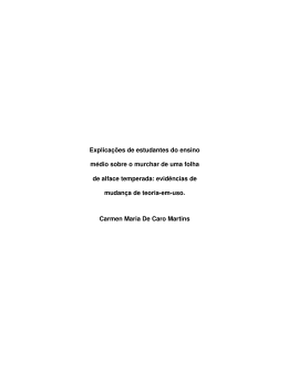 Explica&ccedil;&otilde;es de estudantes do ensino m&eacute;dio sobre o murchar de