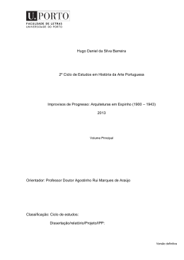 Hugo Daniel da Silva Barreira 2&ordm; Ciclo de Estudos em Hist&oacute;ria da