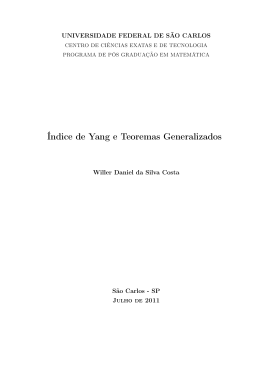 &Iacute;ndice de Yang e Teoremas Generalizados