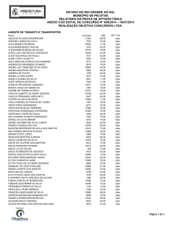 Relat&oacute;rio de Prova de Aptid&atilde;o F&iacute;sica