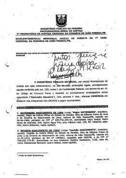 7&deg; PROMOTORIA oe Jusn A cRIMINAL DA` cOMARcA DE JO&Atilde;O P