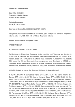 20/02/2003 Colegiado: Primeira C&acirc;mara N&uacute;mero da Ata: 03/2003