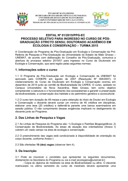 EDITAL N&ordm; 01/2015/PPG-EC PROCESSO SELETIVO