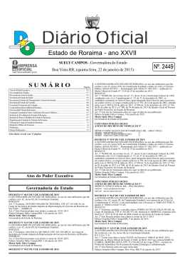 22 - Imprensa Oficial do Estado de Roraima