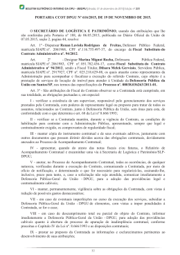 PORTARIA CCOT DPGU Nº 616/2015, DE 19 DE NOVEMBRO DE